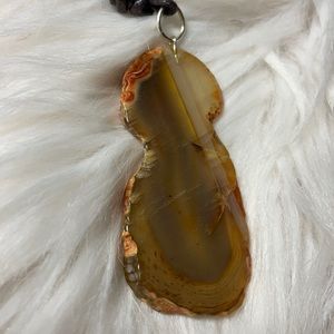 Agate Slab Cord Necklace
